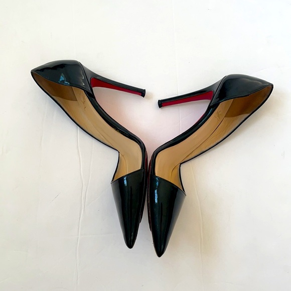 Christian Louboutin Black patent leather New Helmut 100mm pumps 37.5 - Picture 3 of 8